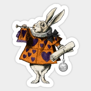 Halloween White Rabbit Alice In Wonderland Sticker